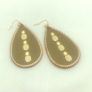 Pineapple leather earrings